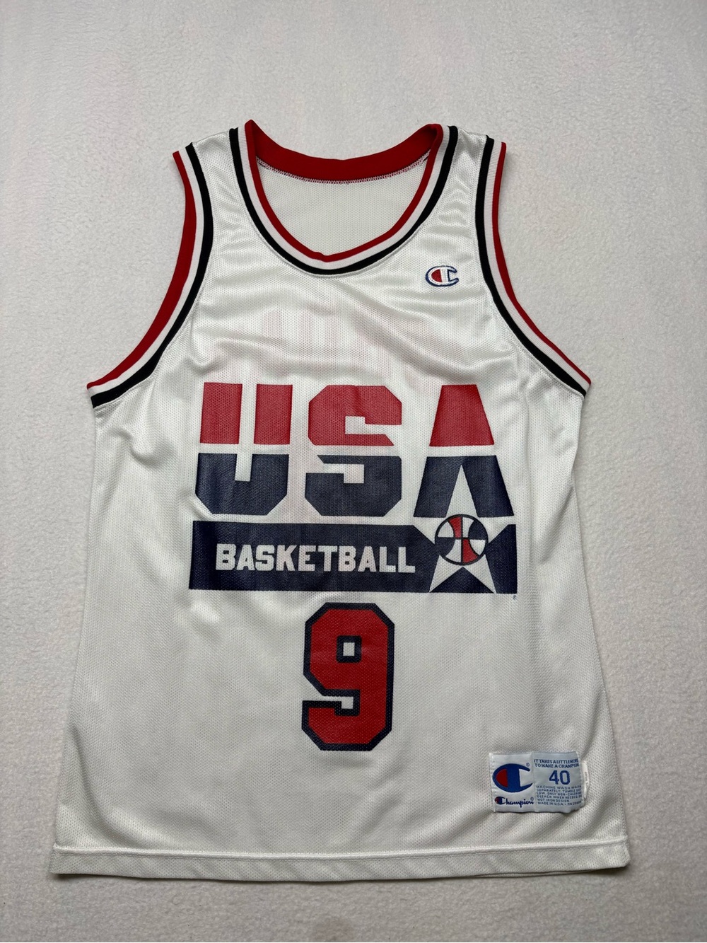 Rare Vintage Champion Jordan Dream Team-USA Olympics Basketball Jersey (Size 40)